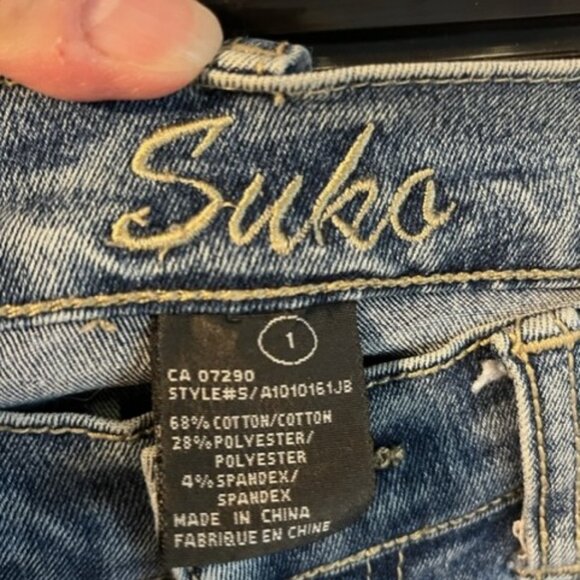Suka Women's denim jeans sequin decoration Size 1 **READ** - Picture 8 of 12